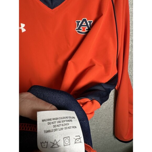 UNDER ARMOUR Auburn Tigers Mens XL Windbreaker V Neck Pullover War Eagle - Picture 13 of 16